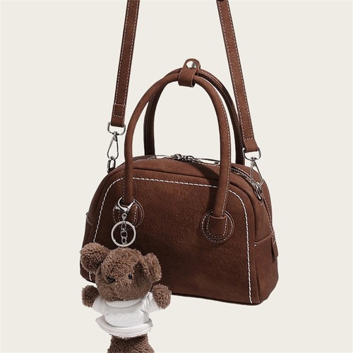 페이크 스웨이드 레더 동물인형키링 미니 토트백 페이크 스웨이드 레더 동물인형키링 미니 토트백