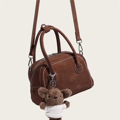 페이크 스웨이드 레더 동물인형키링 미니 토트백 페이크 스웨이드 레더 동물인형키링 미니 토트백