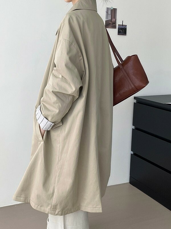 【本日限定】こなれ トレンチ コート トレンチコートレディース ロングコート 春 秋冬 薄手 スプリング アウター ジャケット カーディガン ロング シンプル きれいめ カジュアル
