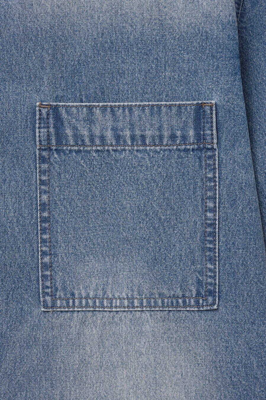 【INSILENCE】 WASHED OVERFIT DENIM SHIRT JACKET : BLUE 【INSILENCE】 WASHED OVERFIT DENIM SHIRT JACKET : BLUE