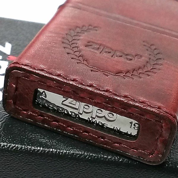 ZIPPO 革巻き ジッポ ライター ダメージ加工 レッド 赤 牛本皮 ユーズド仕上げ zippoロゴ ハンドメイド かっこいい おしゃれ ギフト 女性 ZIPPO 革巻き ジッポ ライター ダメージ加工 レッド 赤 牛本皮 ユーズド仕上げ zippoロゴ ハンドメイド かっこいい おしゃれ ギフト 女性