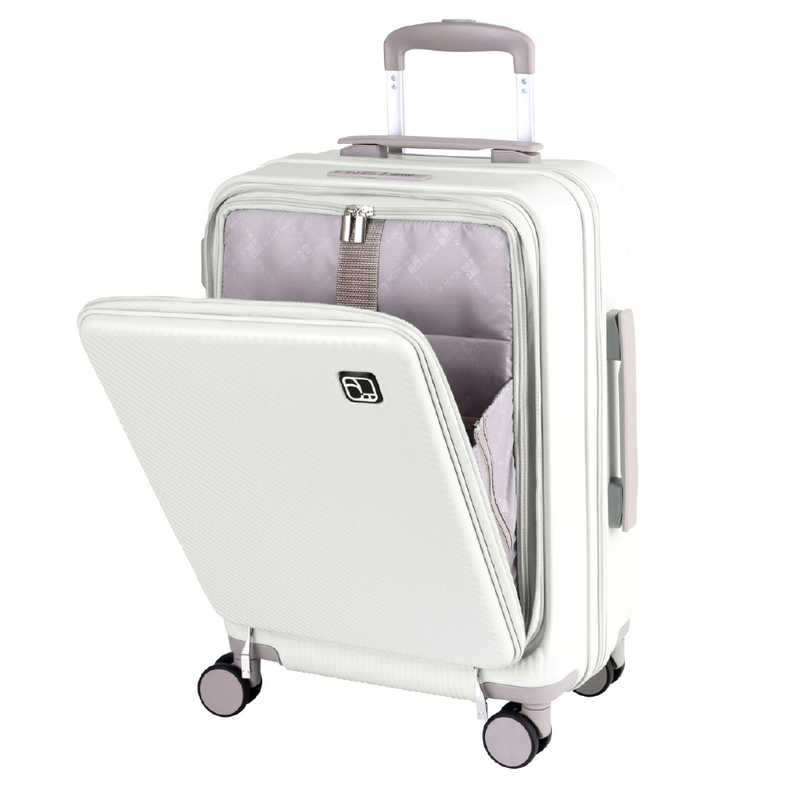 アクタス　フロントオープンキャリー Hawaii AM10：00 (white) 機内持込 Sサイズ 5W1Hキャリー ［TSAロック搭載］ ホワイト　74-20616