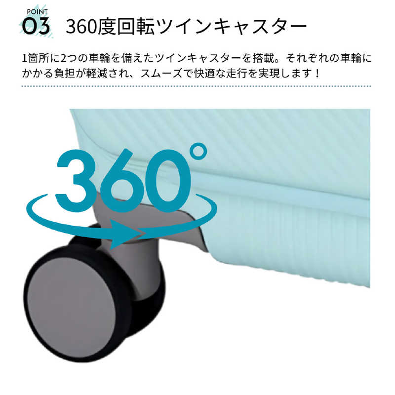 アクタス　フロントオープンキャリー Hawaii AM10：00 (white) 機内持込 Sサイズ 5W1Hキャリー ［TSAロック搭載］ ホワイト　74-20616