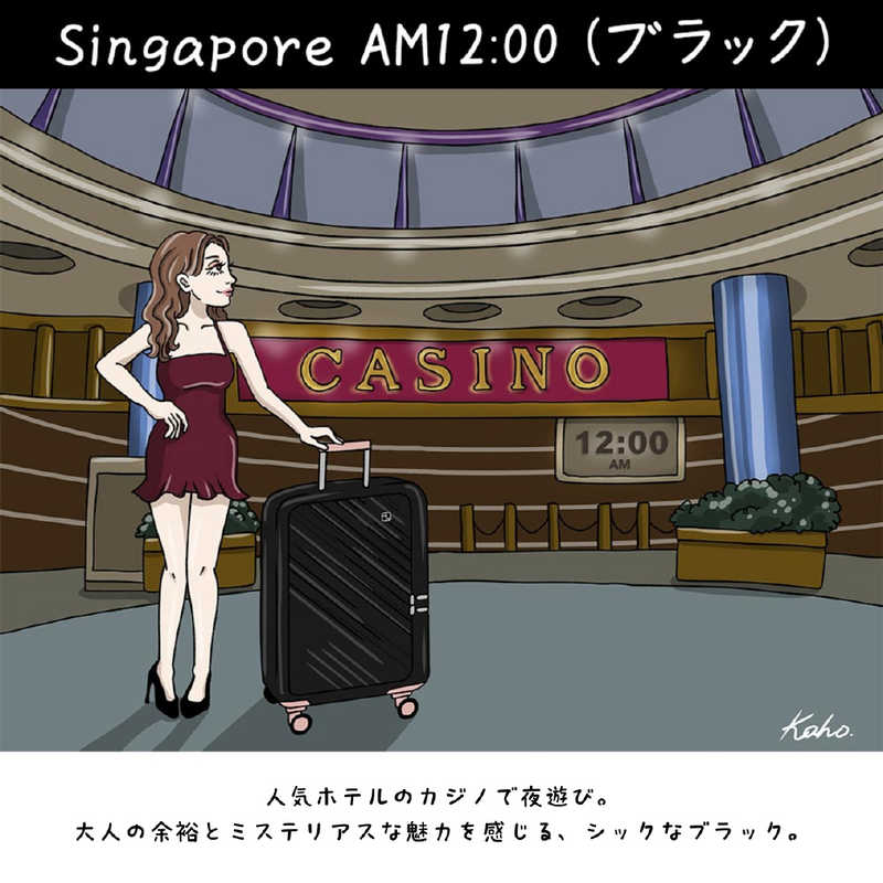 アクタス　フロントオープンキャリー Hawaii AM10：00 (white) 機内持込 Sサイズ 5W1Hキャリー ［TSAロック搭載］ ホワイト　74-20616