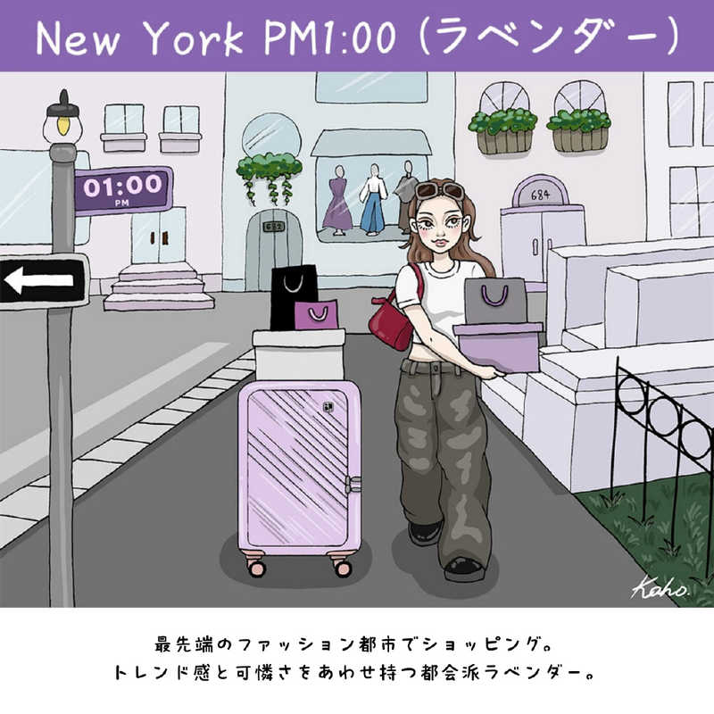 アクタス　フロントオープンキャリー Hawaii AM10：00 (white) 機内持込 Sサイズ 5W1Hキャリー ［TSAロック搭載］ ホワイト　74-20616