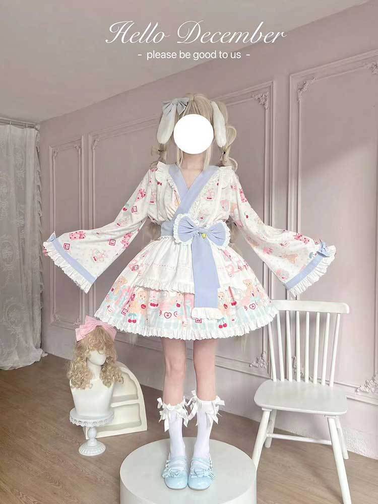 ロリータ 二次元 くまモンクッキー春 和風ロリータメイドスーツ洋装 がかわいい cos服 ロリータ 二次元 くまモンクッキー春 和風ロリータメイドスーツ洋装 がかわいい cos服