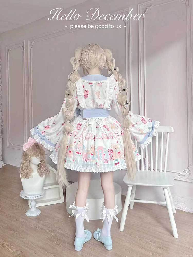 ロリータ 二次元 くまモンクッキー春 和風ロリータメイドスーツ洋装 がかわいい cos服 ロリータ 二次元 くまモンクッキー春 和風ロリータメイドスーツ洋装 がかわいい cos服