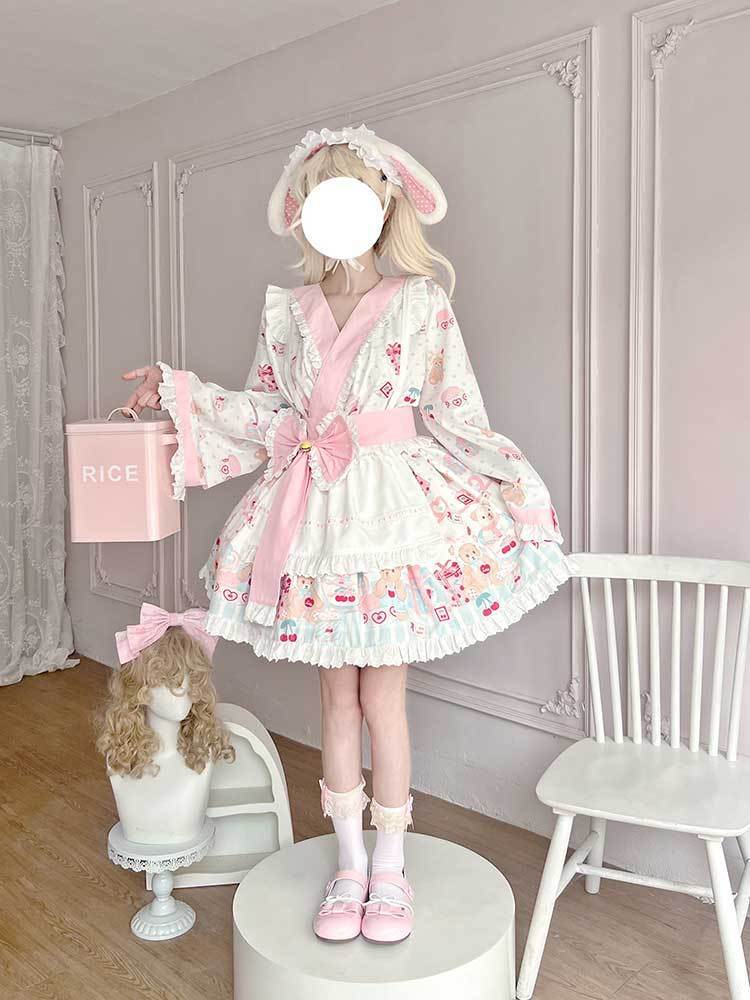 ロリータ 二次元 くまモンクッキー春 和風ロリータメイドスーツ洋装 がかわいい cos服 ロリータ 二次元 くまモンクッキー春 和風ロリータメイドスーツ洋装 がかわいい cos服
