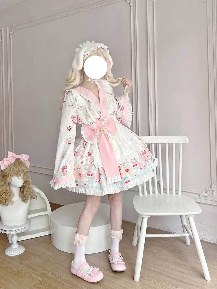 ロリータ 二次元 くまモンクッキー春 和風ロリータメイドスーツ洋装 がかわいい cos服 ロリータ 二次元 くまモンクッキー春 和風ロリータメイドスーツ洋装 がかわいい cos服