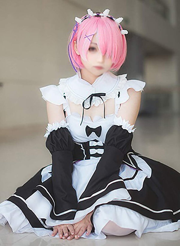 リゼロ レム コスプレ ユカタ サイズS + ウィッグ +アクセサリー