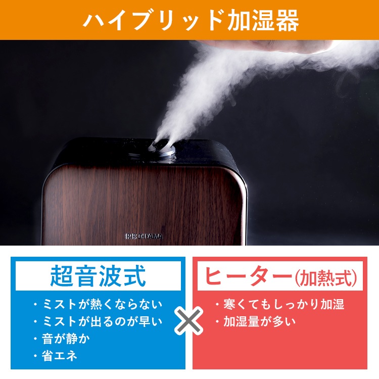 加湿器 ハイブリット アロマ 卓上 4.5L おしゃれ かわいい 加湿 PH-UH35 ハイブリット加湿器　メガ割