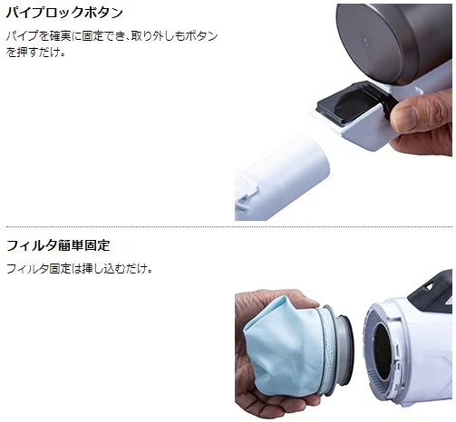 当店だけ！バッテリー充電器も1年保証! マキタ コードレス掃除機 18V サイクロン一体式 白 CL286FDZW + 軽量バッテリー BL1815N + 急速充電器DC18RF 充電式 クリーナ