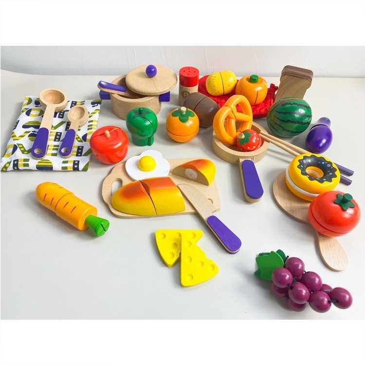 【急速出荷!】韓国の女の子カットフルーツおもちゃの子供用シミュレーションケーキカット木製のプレイハウスキッチン料理