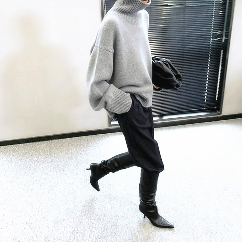 トップス セーター アウター ハイネック タートルネック シンプル 無地 長袖 秋冬 レディース メンズ ユニセックス 男女兼用 おしゃれ オフィスカジュアル デート 女子会