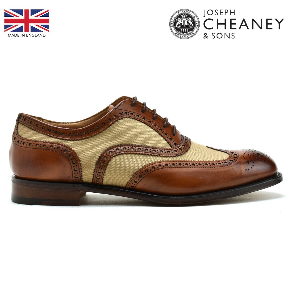 ジョセフチーニー ドレスシューズ メンズ ビジネスシューズ エドウィン 革靴 内羽根 フルブローグ ダークリーフ サンドキャンバス JOSEPH CHEANEY EDWIN【送料無料】 ジョセフチーニー ドレスシューズ メンズ ビジネスシューズ エドウィン 革靴 内羽根 フルブローグ ダークリーフ サンドキャンバス JOSEPH CHEANEY EDWIN【送料無料】
