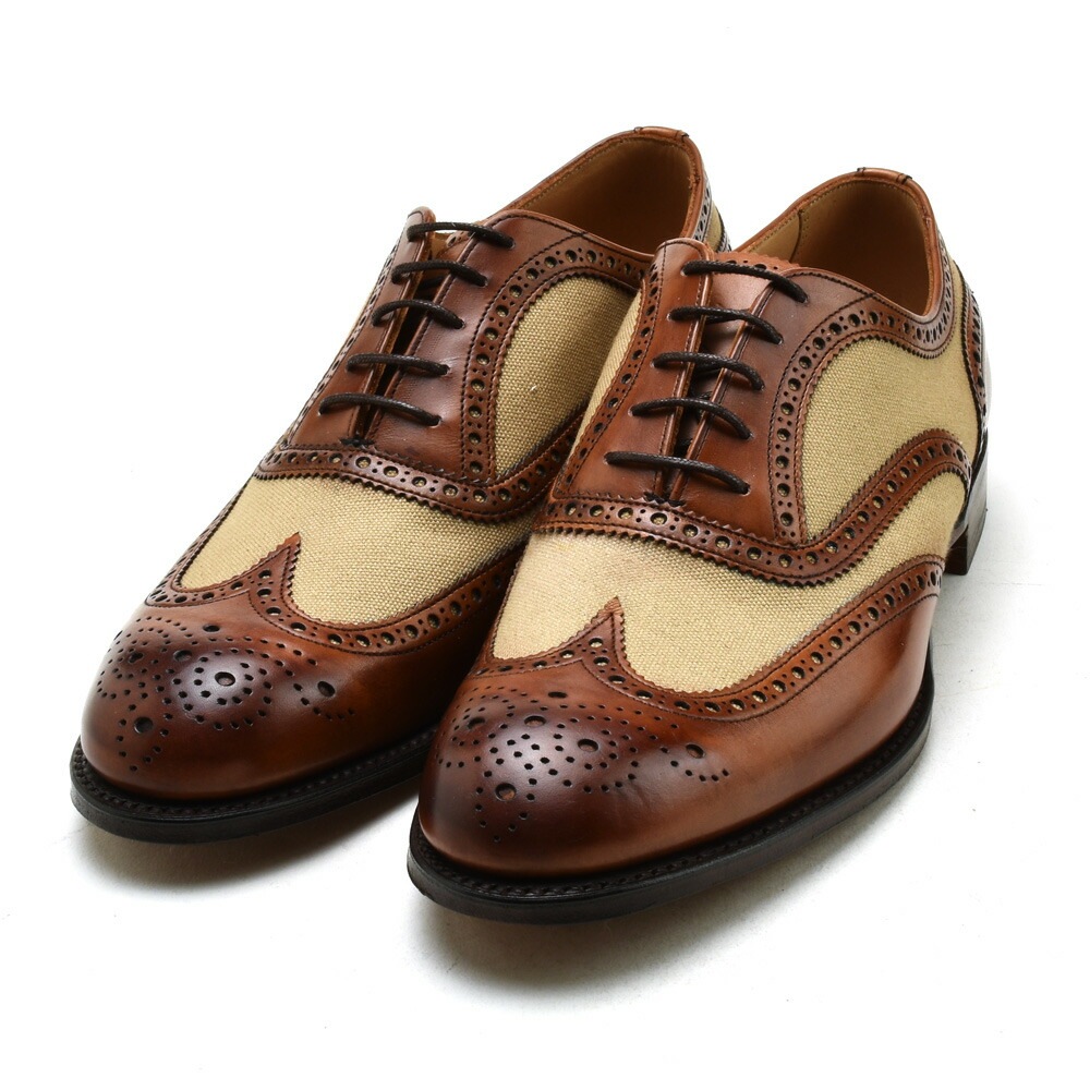 ジョセフチーニー ドレスシューズ メンズ ビジネスシューズ エドウィン 革靴 内羽根 フルブローグ ダークリーフ サンドキャンバス JOSEPH CHEANEY EDWIN【送料無料】 ジョセフチーニー ドレスシューズ メンズ ビジネスシューズ エドウィン 革靴 内羽根 フルブローグ ダークリーフ サンドキャンバス JOSEPH CHEANEY EDWIN【送料無料】