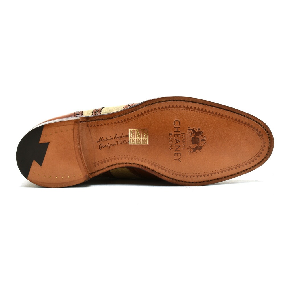 ジョセフチーニー ドレスシューズ メンズ ビジネスシューズ エドウィン 革靴 内羽根 フルブローグ ダークリーフ サンドキャンバス JOSEPH CHEANEY EDWIN【送料無料】 ジョセフチーニー ドレスシューズ メンズ ビジネスシューズ エドウィン 革靴 内羽根 フルブローグ ダークリーフ サンドキャンバス JOSEPH CHEANEY EDWIN【送料無料】