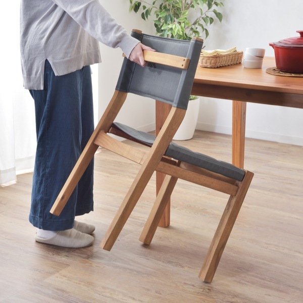 ダイニングチェア 2脚セット 座面高45cm チェア アウトドア風 木製 天然木 ファブリック ダイニングチェア 2脚セット 座面高45cm チェア アウトドア風 木製 天然木 ファブリック