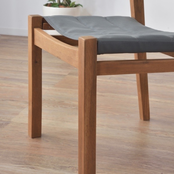 ダイニングチェア 2脚セット 座面高45cm チェア アウトドア風 木製 天然木 ファブリック ダイニングチェア 2脚セット 座面高45cm チェア アウトドア風 木製 天然木 ファブリック
