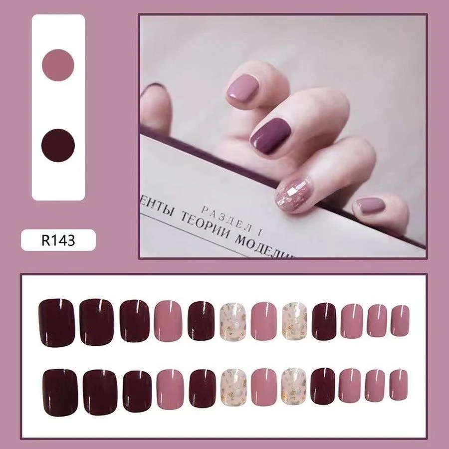 (10点セット)【裕福になる】ラッキーバッグ ネイルパーツ流行の身につけられる釘パッチは偽の釘の取り外し可能な釘パッチを終えました入れます