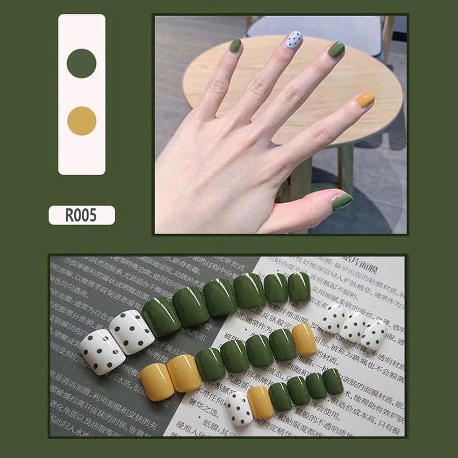 (10点セット)【裕福になる】ラッキーバッグ ネイルパーツ流行の身につけられる釘パッチは偽の釘の取り外し可能な釘パッチを終えました入れます