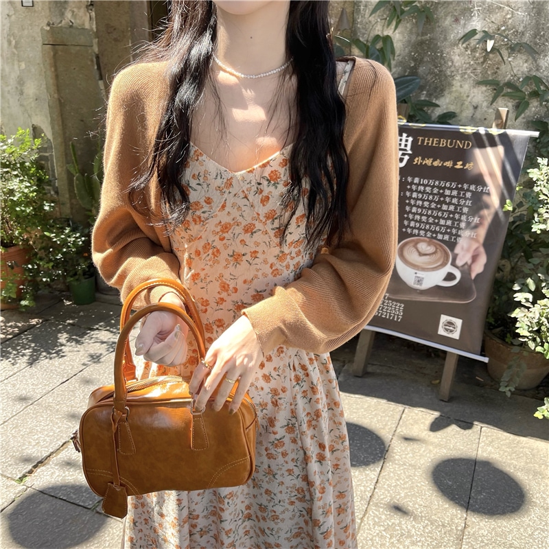 セットアップ レディース ワンピース カーディガン 韓国 キャミワンピ ロング ロング丈 ノースリーブ Vネック フレア Aライン かわいい 大人可愛い きれいめ カジュアル エレガント フェミニン