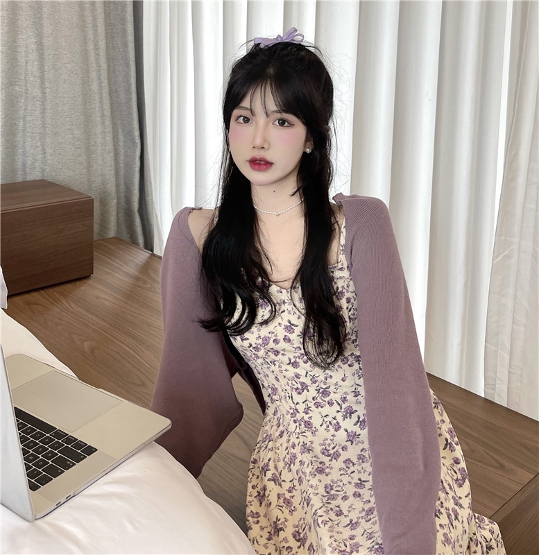 セットアップ レディース ワンピース カーディガン 韓国 キャミワンピ ロング ロング丈 ノースリーブ Vネック フレア Aライン かわいい 大人可愛い きれいめ カジュアル エレガント フェミニン