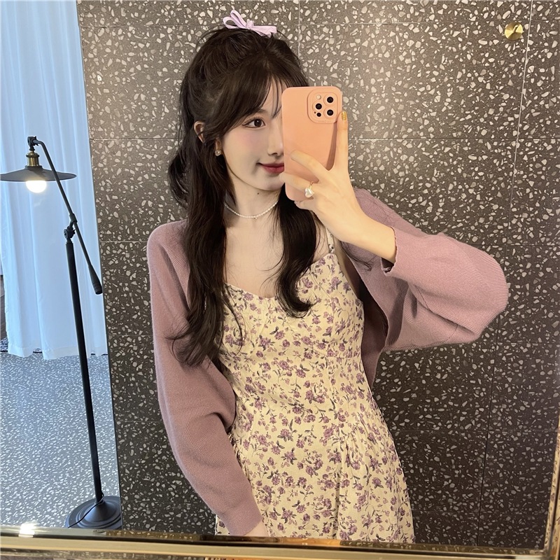 セットアップ レディース ワンピース カーディガン 韓国 キャミワンピ ロング ロング丈 ノースリーブ Vネック フレア Aライン かわいい 大人可愛い きれいめ カジュアル エレガント フェミニン