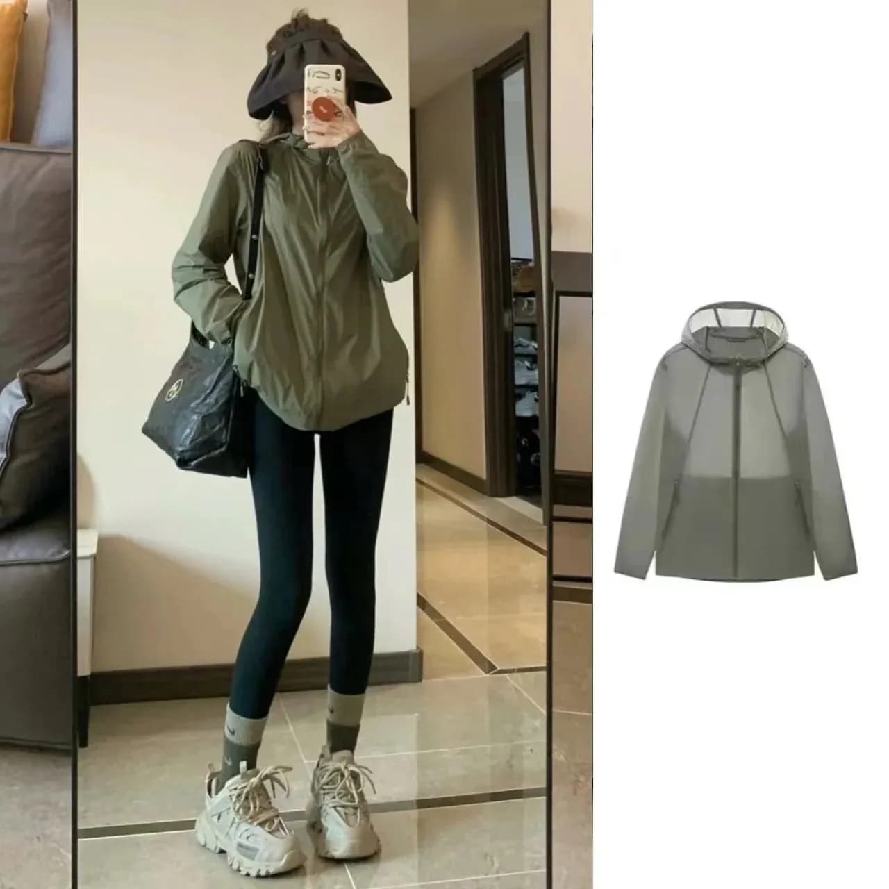 UVカット特集 ジャケット 日焼け防止ウェア 2025新作 アイスシルク通気速乾超薄型UVカットキャップ 日焼け止 韓国ファッション