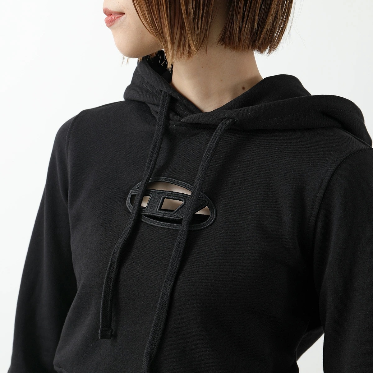 DIESEL ディーゼル フーディ F-SLIMMY-HOOD-OD A15714 0GRAC レディース スウェット パーカー オーバルD ロゴ カラー2色 DIESEL ディーゼル フーディ F-SLIMMY-HOOD-OD A15714 0GRAC レディース スウェット パーカー オーバルD ロゴ カラー2色