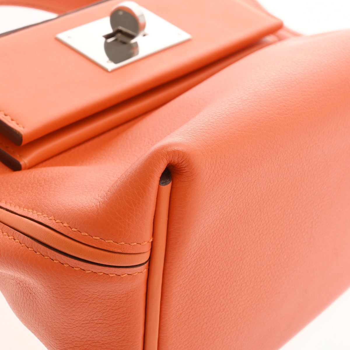 ヴァンキャトル ミニ オレンジ U刻印(2022年頃) レディース エバーカラー スイフト ハンドバッグ ABランク 中古 銀蔵