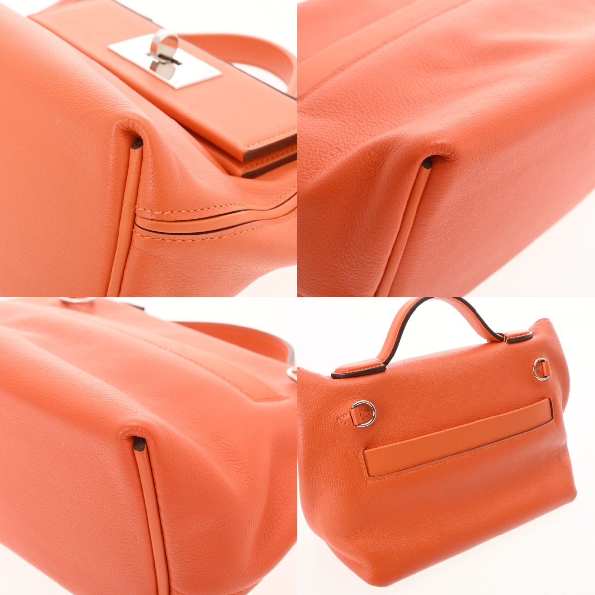 ヴァンキャトル ミニ オレンジ U刻印(2022年頃) レディース エバーカラー スイフト ハンドバッグ ABランク 中古 銀蔵