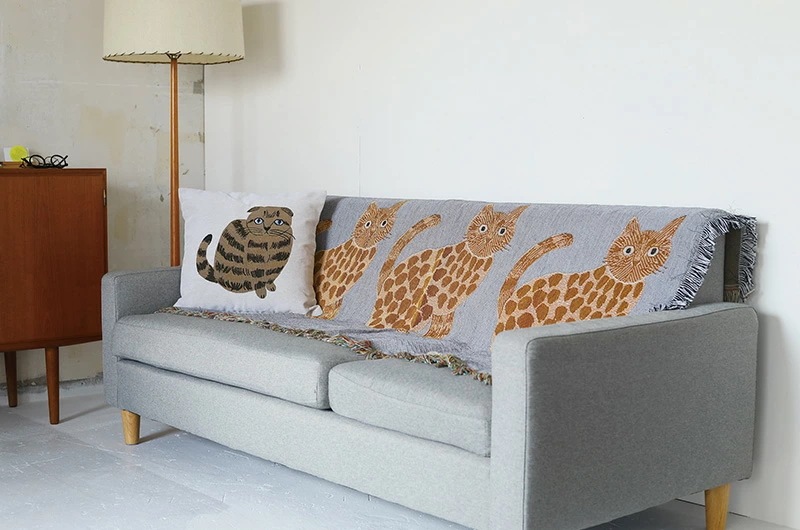 松尾ミユキ ソファーカバー マルチカバー タペストリー カーペット ラグ ラグマット マット 猫 ねこ リス りす フクロウ ふくろう 北欧 フリンジ ゴブラン織 コットン 綿101% 松尾ミユキ ソファーカバー マルチカバー タペストリー カーペット ラグ ラグマット マット 猫 ねこ リス りす フクロウ ふくろう 北欧 フリンジ ゴブラン織 コットン 綿101%