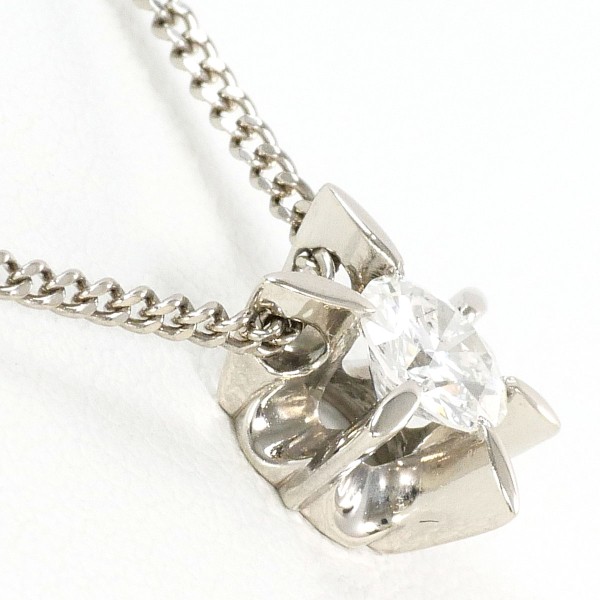 PT PT850 ネックレス ダイヤ 0.34 鑑定書 約43cm ジュエリー 中古