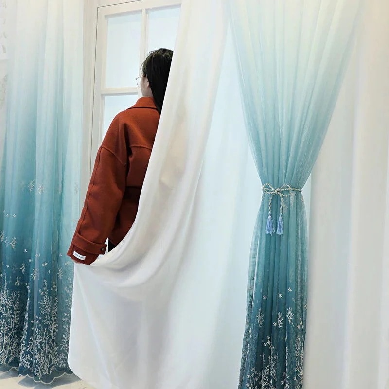 ガーゼカーテンは軽く人に不浸透性です寝室にはパンチング設備がありません2867 ガーゼカーテンは軽く人に不浸透性です寝室にはパンチング設備がありません2867