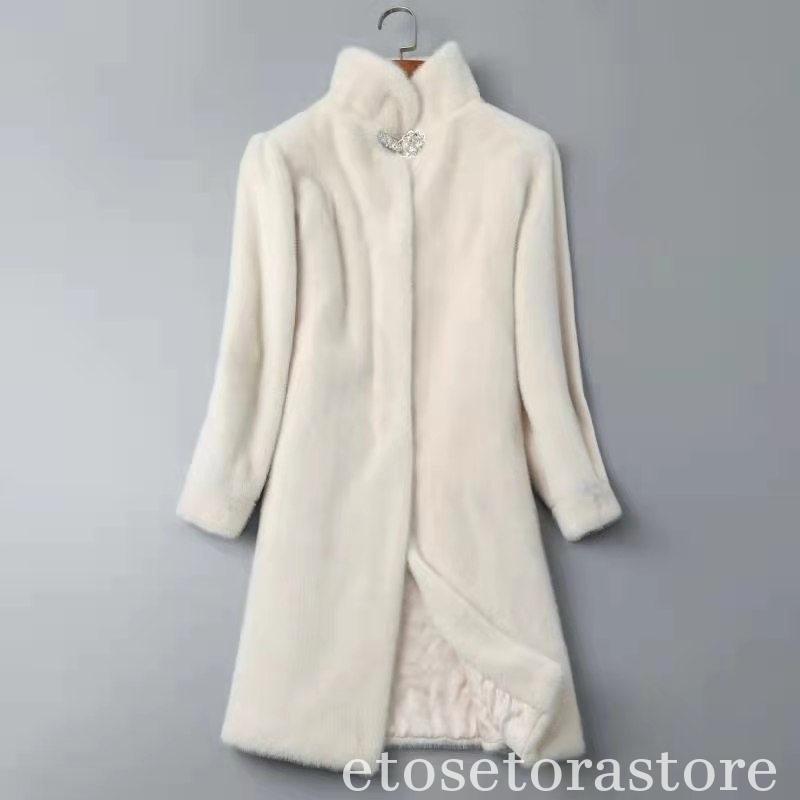 Hot!!!新入庫 ミンクカシミアコート レディース ファーコート 冬 新品 エコファーコート 毛皮コート ロング モコモコ 暖かい ファージャケット オシャレ