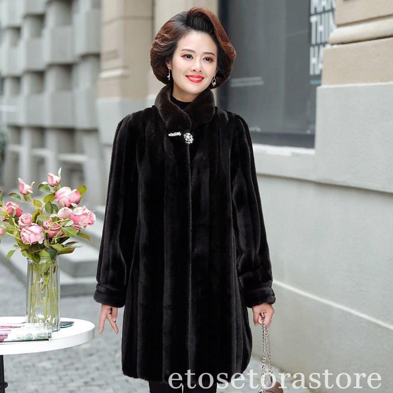 Hot!!!新入庫 ミンクカシミアコート レディース ファーコート 冬 新品 エコファーコート 毛皮コート ロング モコモコ 暖かい ファージャケット オシャレ