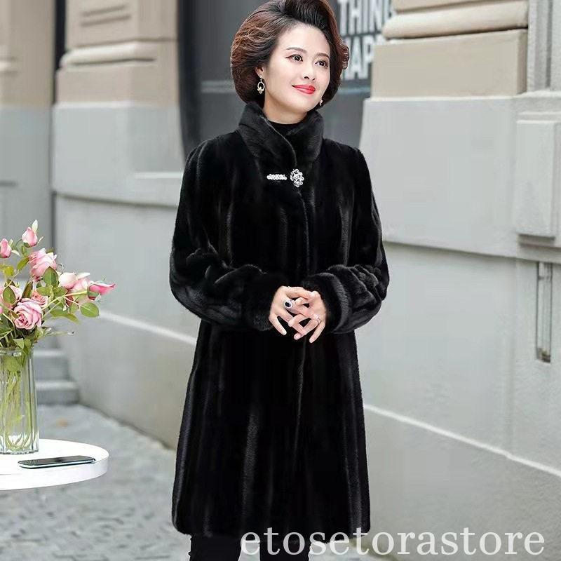 Hot!!!新入庫 ミンクカシミアコート レディース ファーコート 冬 新品 エコファーコート 毛皮コート ロング モコモコ 暖かい ファージャケット オシャレ