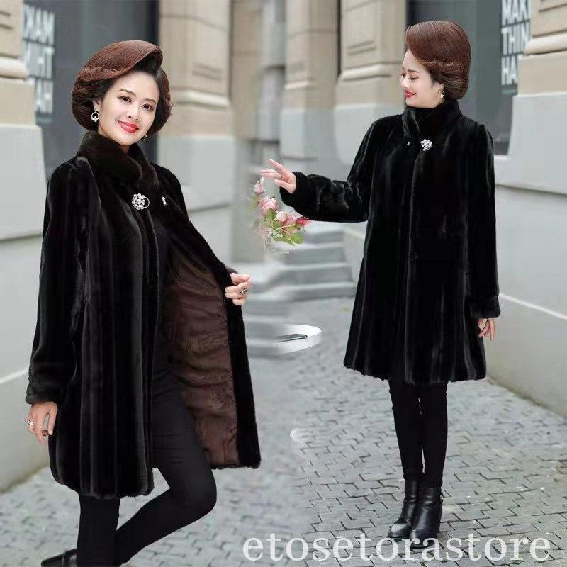 Hot!!!新入庫 ミンクカシミアコート レディース ファーコート 冬 新品 エコファーコート 毛皮コート ロング モコモコ 暖かい ファージャケット オシャレ