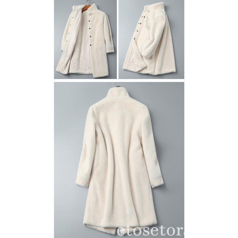 Hot!!!新入庫 ミンクカシミアコート レディース ファーコート 冬 新品 エコファーコート 毛皮コート ロング モコモコ 暖かい ファージャケット オシャレ