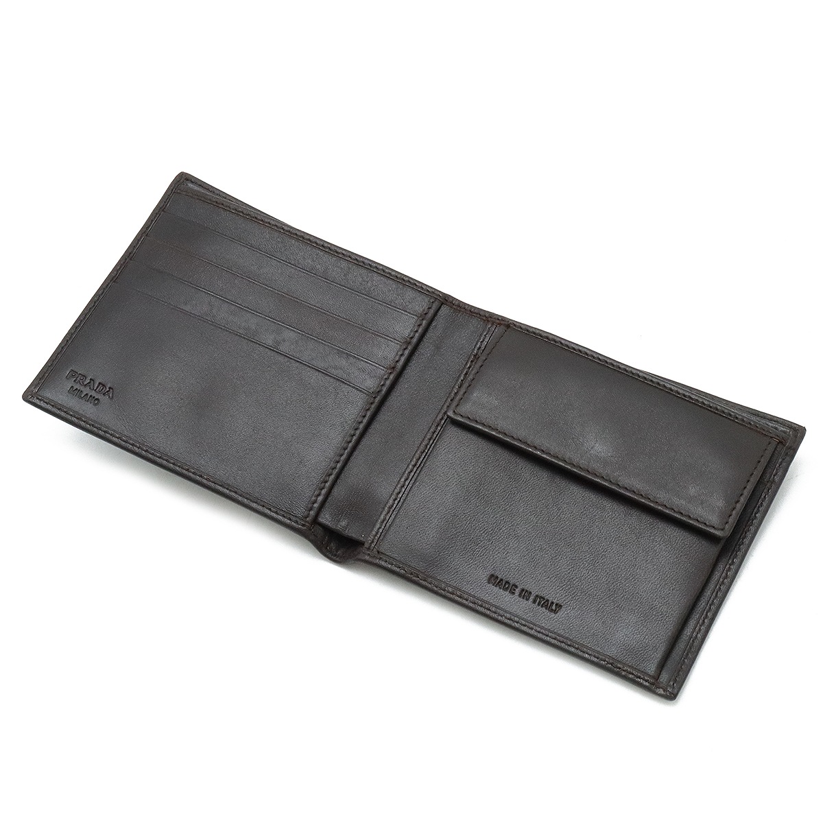 VITELLO 2つ折り財布 二つ折り財布 レザー EBANO ダークブラウン KP1015
