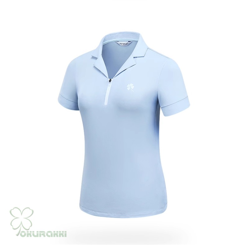ゴルフ 半袖ポロシャツ ゴルフウェア 通気速幹 ストレッチ シャツ レディース ポロシャツ 春夏新作モデル2506gfshirt11