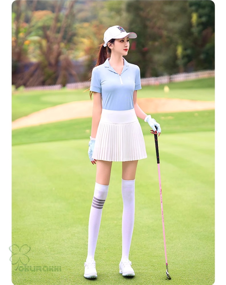 ゴルフ 半袖ポロシャツ ゴルフウェア 通気速幹 ストレッチ シャツ レディース ポロシャツ 春夏新作モデル2506gfshirt11