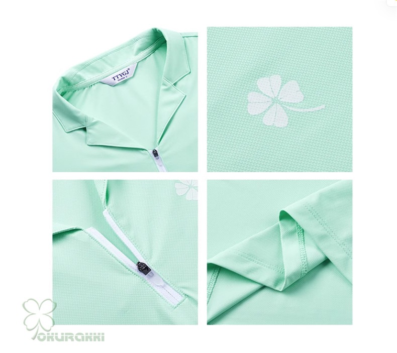 ゴルフ 半袖ポロシャツ ゴルフウェア 通気速幹 ストレッチ シャツ レディース ポロシャツ 春夏新作モデル2506gfshirt11