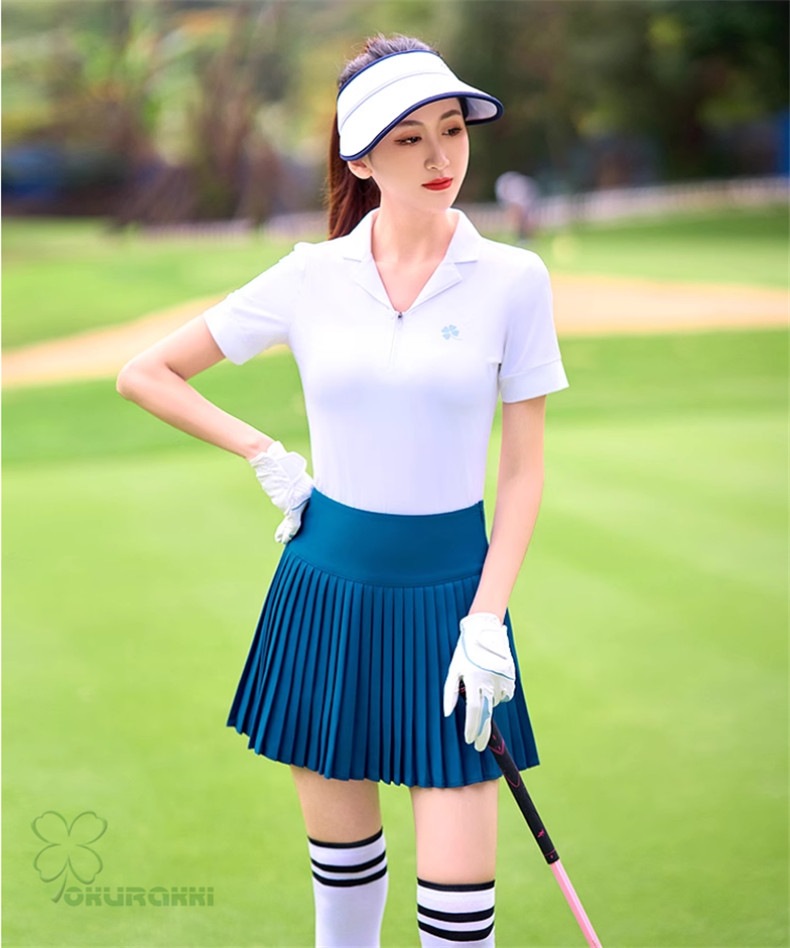 ゴルフ 半袖ポロシャツ ゴルフウェア 通気速幹 ストレッチ シャツ レディース ポロシャツ 春夏新作モデル2506gfshirt11