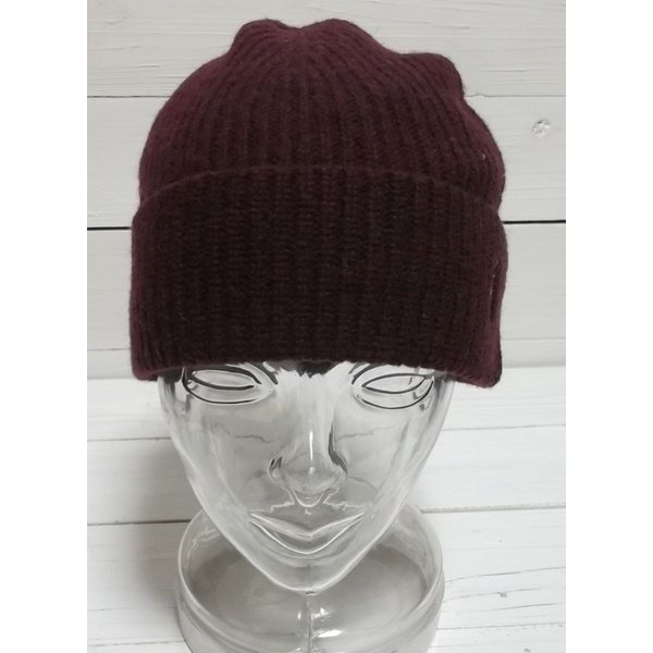 ニットキャップ ワンポイント ニット帽 マルーン PR4-185 ニットキャップ ワンポイント ニット帽 マルーン PR4-185