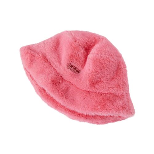 NDY ファー バケットハット BLACK/IVORY/HOTPINK