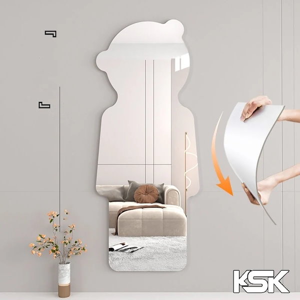 Qoo10] 全身鏡 姿見鏡 割れない鏡 防爆防砕 飛