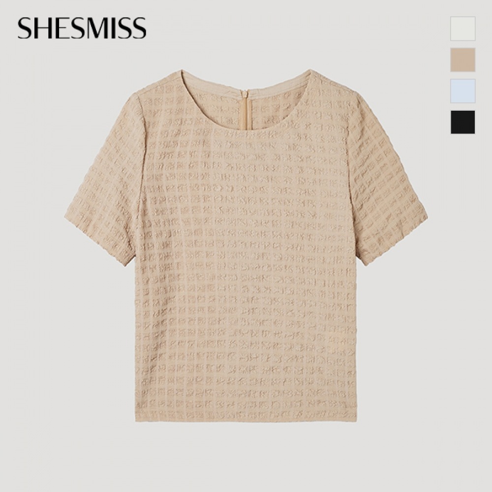 [シーズミス] スクエアパターンブラウス_swwblp22060