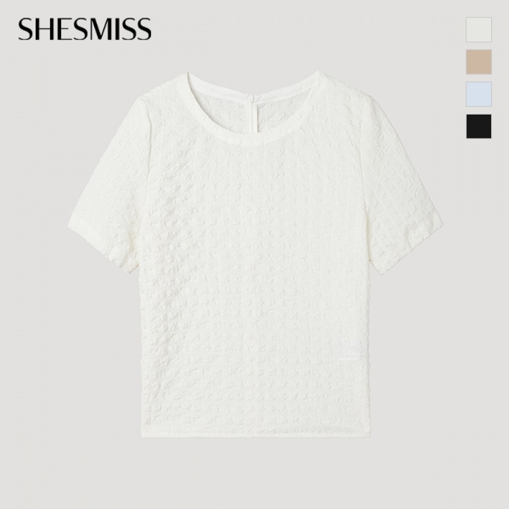 [シーズミス] スクエアパターンブラウス_swwblp22060